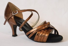 women's open-toe tango shoe and ballroom shoe - suntan