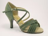 women's open-toe tango shoe and ballroom shoe jade suede