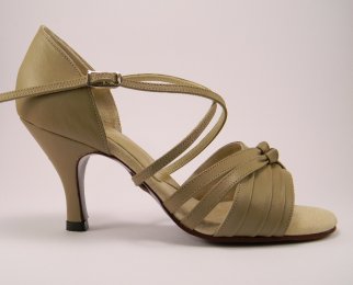 women's open-toe tango shoe and ballroom shoe profile