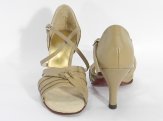 women's open-toe tango shoe and ballroom shoe tan toe